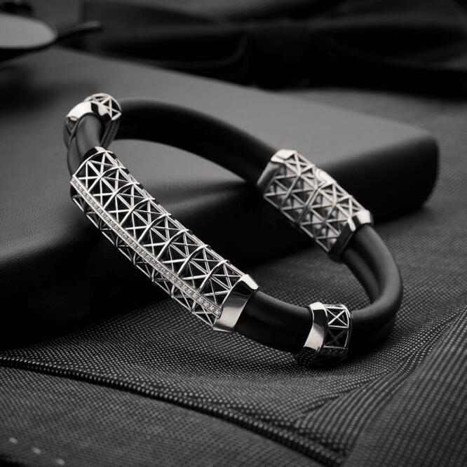 Black Bracelet White Gold