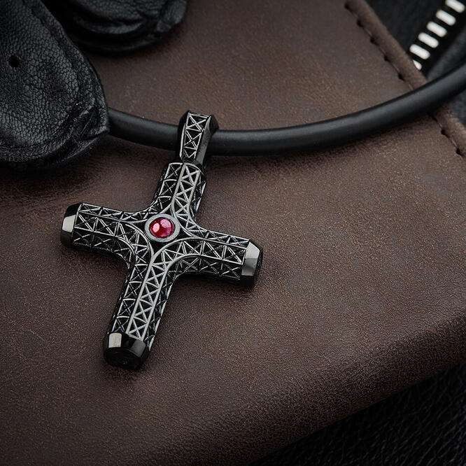 Cross All Black Ruby